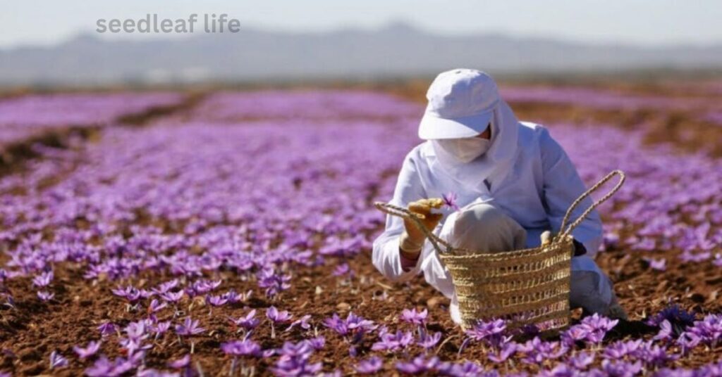Harvest Saffron Flowers